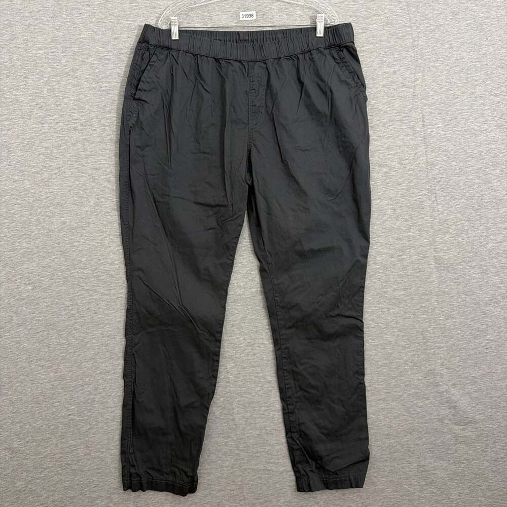 Pact Mens Size XXL Black Organic Cotton Athletic Drawstring Chino Pants